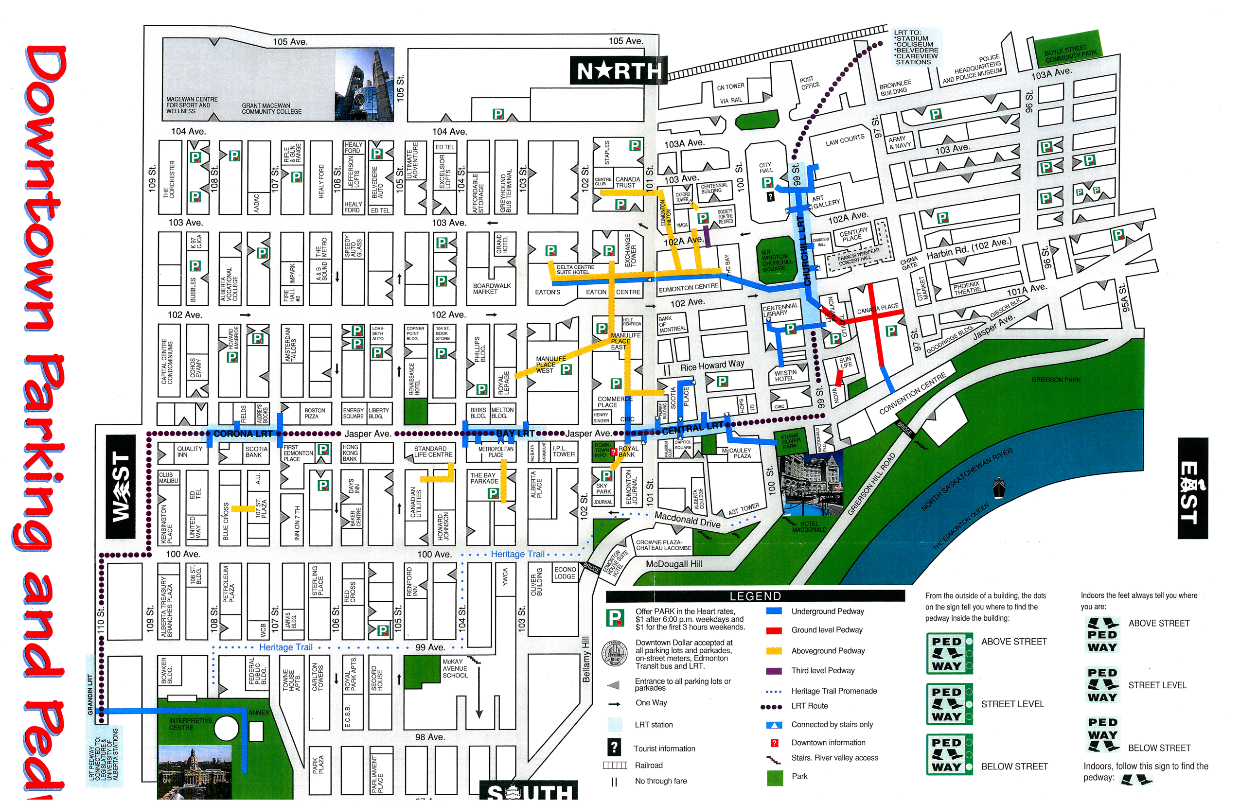 1996 Pedway map | Edmonton City As Museum Project ECAMP